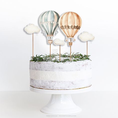 He Or She It’s Up In The Air Gender Reveal, He Or She Its Up In The Air, Its Up In The Air Gender Reveal, Up In The Air Gender Reveal, Boho Gender Reveal Cake, Air Balloon Gender Reveal, Hot Air Balloon Gender Reveal, Printable Cutouts, Boho Gender Reveal