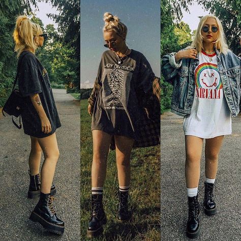 Oversized Shirt Festival Outfit, Oversized Rock Tshirt Outfit, Grunge Vegas Outfit, Grunge Outfits Festival, Vegas Music Festival Outfit, Download Festival Outfits, Wwwy Fest Outfit, Download Festival Outfit Ideas, Aftershock Festival Outfit