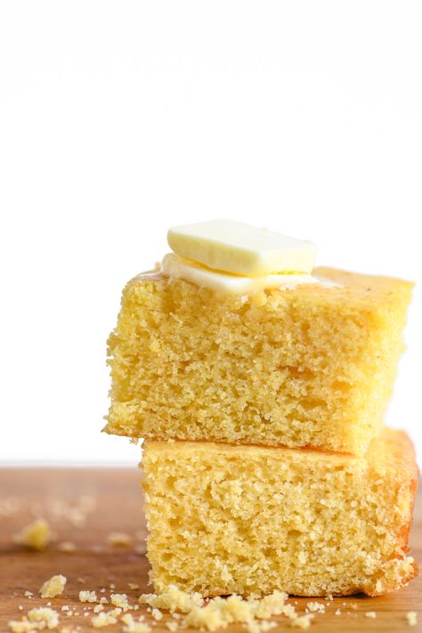 Perfect Cornbread Recipe - The View from Great Island Cornbread Butter, Easy Homemade Cornbread, Perfect Cornbread, Buttery Cornbread, Best Cornbread Recipe, Cornbread Cake, Jiffy Cornbread Mix, Buttermilk Cornbread, Slow Cooker Chicken Chili