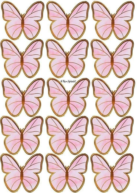 Topper Kupu Kupu, Butterfly Topper, Butterfly Cupcake Toppers, Cake Wallpaper, Dora And Friends, Barbie Birthday Cake, Doll Cake Topper, Iphone Wallpaper Music, Butterfly Cake Topper