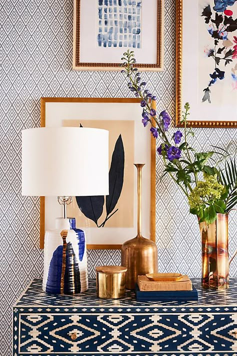 Glinted Gold Lamp Ensemble - ELLEDecor.com Bedroom Anthropologie, Anthropology Home, Anthropologie Home, Sale Home, Gold Lamp, Room Lamp, Bedroom Lamps, Eclectic Home, Lamps Living Room