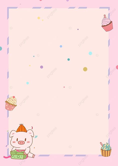 Pink Little Pig Border Cartoon Cute Background Cute Background Wallpaper, Pig Background, Piglet Cake, Pig Clipart, Pig Feed, Cake Cute, 2000 Cartoons, Cute Background, Pig Wallpaper