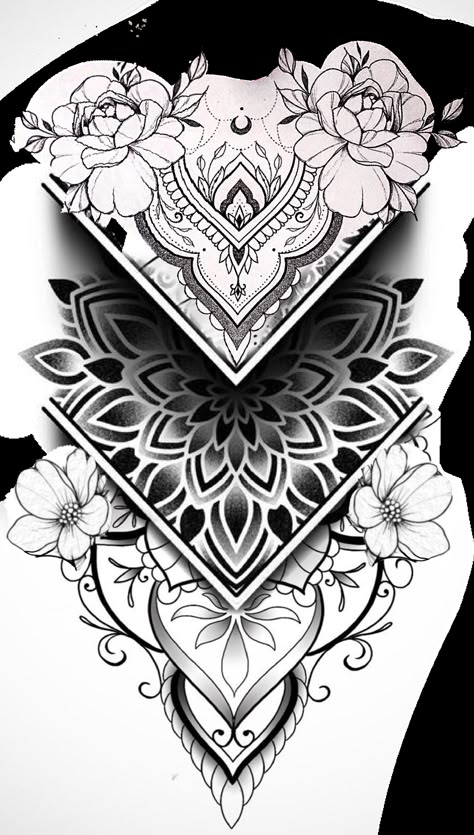 Mandela Tattoo Drawing, Mandala Sleeve Tattoo Design, Geometric Mandala Tattoo Stencil, Dark Mandala Tattoo, Floral Com Mandala, Mandala Tattoo Design Women, Mandela Tattoo Design, Mandala Geometric Tattoo, Patchwork Tattoo Ideas Drawings