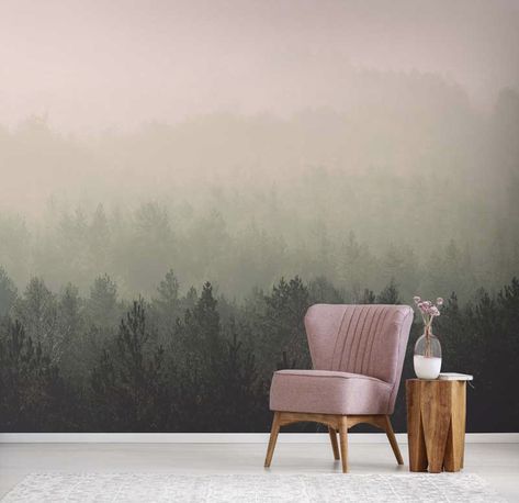 Forest wallpaper & wall murals to bring nature into your home | FEATHR™ Forest Wall Mural Bedroom, Vintage Forest, Forest Wall Mural, Feature Wallpaper, Scandinavian Wall, Forest Wall, Luxury Wallpaper, Forest Wallpaper, Mural Design