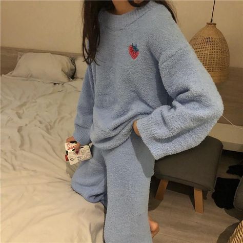 PLUSH COMFY CUTE EMBROIDERIES PAJAMA SUIT Korean Pajamas, Pajamas For Teens, Pajamas Aesthetic, Outfits Juvenil, Pijamas Women, Pajama Outfit, Sac Diy, Cute Pjs, Cute Sleepwear