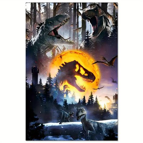 Jurassic Dinosaurs Canvas Print Decor - Temu Australia Jurassic World Poster, Jurassic World Wallpaper, New Jurassic World, Jurassic World 2, Jurassic World Dominion, Jurrasic Park, Wild Kratts, Dinosaur Activities, Jurassic World Dinosaurs