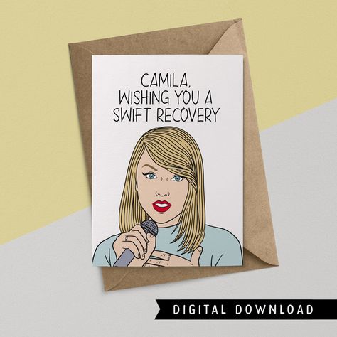 Excited to share the latest addition to my #etsy shop: BUY 1 GET 1 FREE! Printable Get Well Card - Instant Download - Taylor Swift Gift - Funny Recovery Card - Happy Birthday Card -Greeting Cards https://etsy.me/3IUqluF #blue #birthday #mothersday #white #printablecard Funny Goodbye, Recovery Cards, Free Printable Birthday Cards, New Job Card, Feeling 22, Taylor Swift Funny, Birthday Card Printable, Buy 1 Get 1 Free, Birthday Cards Diy