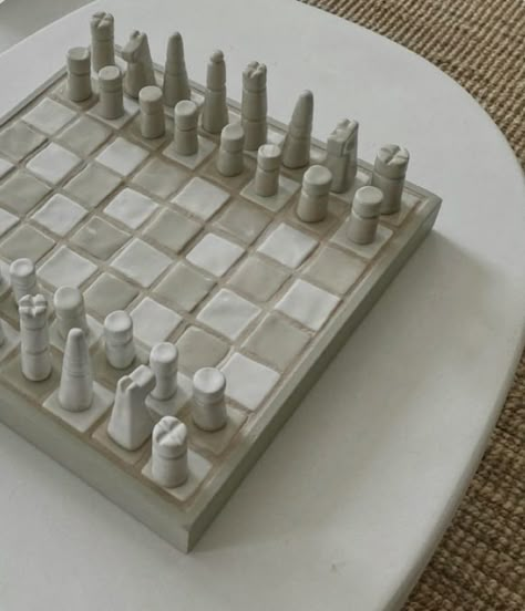 Chessboard Ceramics Board Game, Cool Things To Make In Ceramics, Simple Chess Pieces, Pottery Figures Ideas, Ceramic Project Ideas High School, Pottery Handbuilding Templates, Ceramics Projects Easy, Creative Pottery Ideas Ceramic Art, Polymer Clay Useful Items