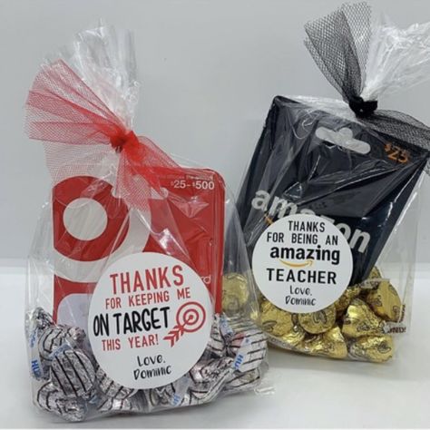 Staff Appreciation Gifts Cricut, Teacher Small Gifts, Cute Cheap Teacher Gifts, Infant Teacher Gifts Ideas, Appreciation Baskets Ideas, New Years Teacher Gifts, Thank You Gifts For School Staff, Teacher Goodie Bags Appreciation Gifts, Small Appreciation Gifts For Teachers