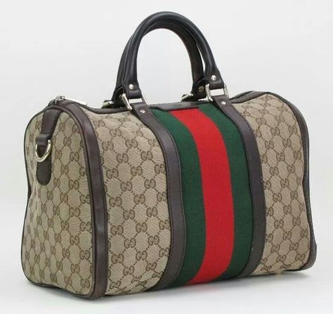 Vintage Gucci Handbags, Gucci Luggage, Vintage Leather Messenger Bag, Louie Vuitton, Bowling Bag, Image Name, Big Bag, Fancy Bags, Gucci Fashion