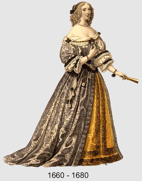 History of Western fashion, fashion Plate, dress Clothes, baroque, middle Ages, robe, gown, Dress, costume Design, woman Baroque Fashion 17th Century, 17th Century Fashion Women, 1600s Dresses, 1660s Fashion, 1500s Fashion, 17th Century Clothing, Baroque Era, 17th Century Fashion, The French Revolution