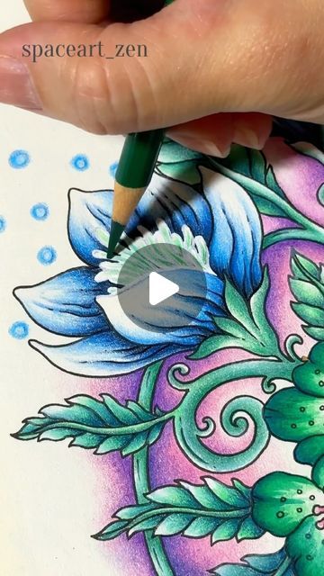 Adult Coloring Techniques, Sequence Background, Coloring Flowers With Colored Pencils, Pencil Flower Drawings, Flowers Colored Pencil, Secret Garden Coloring Book Finished, Faber Castell Drawing, Colored Pencil Lessons, World Of Flowers Johanna Basford