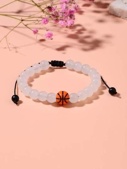 Bullet Journal Birthday Tracker, Diy Fashion Videos, Basketball Decor, Basketball Jewelry, Basketball Decorations, Ball Aesthetic, Trending Bracelets, Cute Birthday Gift, Beads Bracelet Design