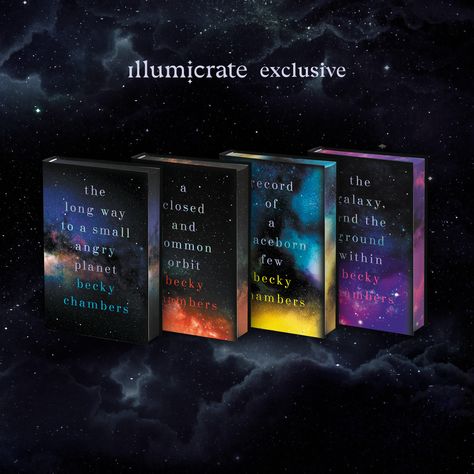 Illumicrate Exclusive: Wayfarers series by Becky Chambers - Illumicrate Illumicrate Books, Collectors Edition Books, Becky Chambers, Becky Wade Books, Harry Potter Collectors Edition Books, Book Wishlist, Coralie Bickford-smith Book Covers, Subscription Box, Book Lovers