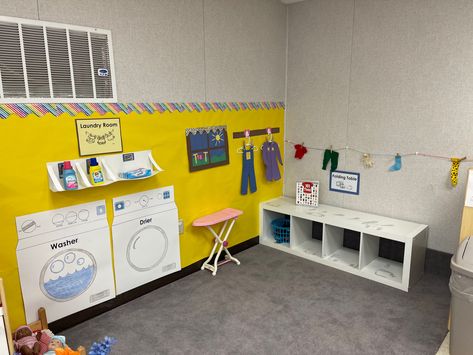 Laundry Dramatic Play, Classroom Prep, Dramatic Play Themes, Prek Crafts, Prek Classroom, Dramatic Play Area, Preschool Classroom Decor, Early Childhood Teacher, Dramatic Play Preschool