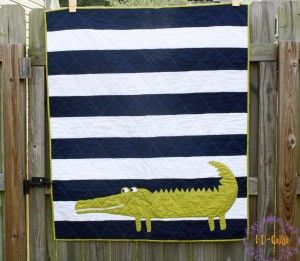 I love (to look at ) quilts. I do not possess patience or preciseness that is involved in the making. But that did not stop me from putting together a roundup of all the pretty and unique quilts from around the web for Luke’s Loves!! AND almost all of them are diy with tutorials! (and … Alligator Quilt, Diy Bebe, Childrens Quilts, Striped Quilt, Baby Boy Quilts, Boy Quilts, Sewing Projects For Beginners, Quilting Crafts, Beautiful Quilts