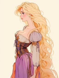 #USA #viralpin Rapunzel Characters, Disney Princess Artwork, Disney Princess Fan Art, Procreate Ipad Art, Disney Princess Fashion, Disney Princess Drawings, Digital Portrait Art, Disney Fairies, Gothic Anime