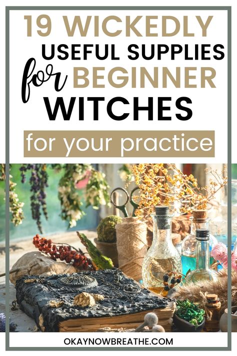 Witch Supplies List, Witch Beginner, Beginner Witch, Witch Things, Witch Tools, Witch Supplies, Witch Herbs, Wiccan Crafts, Green Witchcraft