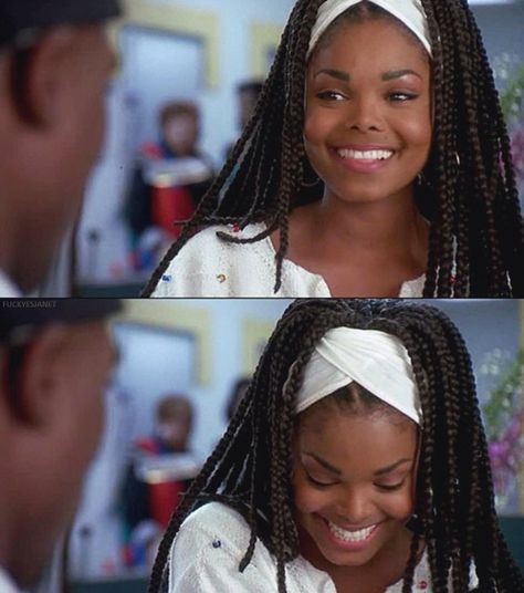 Janet Jackson's box braids in Poetic Justice Janet Jackson Poetic Justice, Faux Loc, Looks Hip Hop, Natural Hair Movement, Poetic Justice Braids, Latest Ankara, Gown Styles, Poetic Justice, The Jacksons