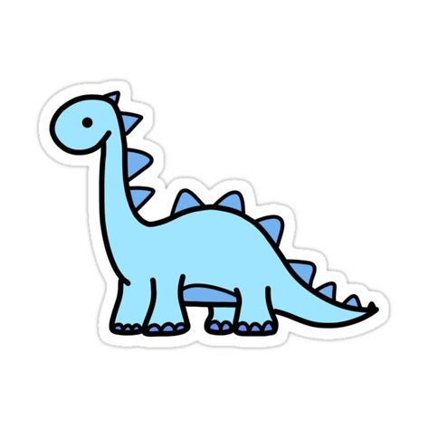 Decorate laptops, Hydro Flasks, cars and more with removable kiss-cut, vinyl decal stickers. Glossy, matte, and transparent options in various sizes. Super durable and water-resistant. Blue Simple Drawing, Cute Laptop Stickers Aesthetic, Dino Aesthetic, Dino Stickers, Shrinky Dink Art, Blue Stickers, Gift Card Template, Dinosaur Stickers, Cute Laptop Stickers