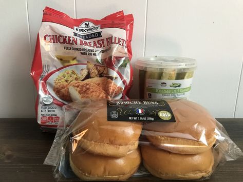 Aldi Copycat Chick-fil-A Sandwich Review | Kitchn Aldi Chicken, Chick Fil A Sandwich, Copycat Chick Fil A, Aldi Meal Plan, Aldi Recipes, Dill Pickle Chips, Chicken Breast Fillet, Chicken Patties, Brioche Buns