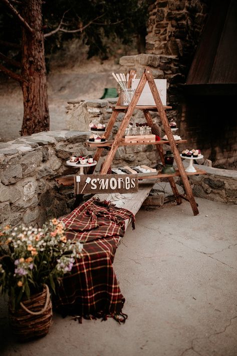 Diy Wedding Smores Bar, S’mores Wedding Station, Portable Smores Station, Smores Charcuterie Board Wedding, Smores Display Wedding, Smores Cart Wedding, Fall Wedding Smores Bar, S’more Bar For Wedding, Smores Bar Wedding Reception