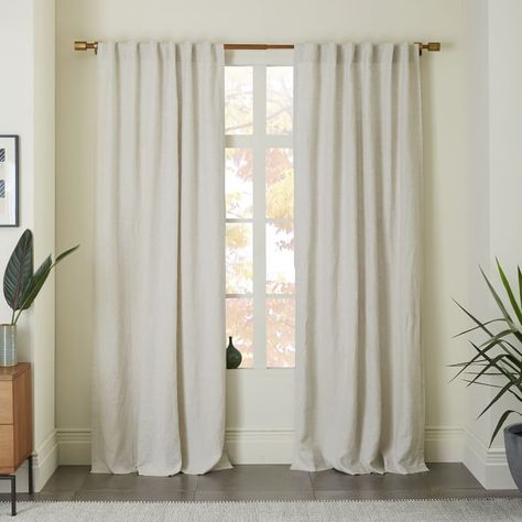 How to Sleep Better, According to Sweden’s Hotel Duxiana West Elm Curtains, Belgian Linen Curtains, Ivory Curtains, Window Curtains Bedroom, Winter Retreat, Linen Curtain Panels, French Country Living Room, Linen Curtain, Custom Drapes