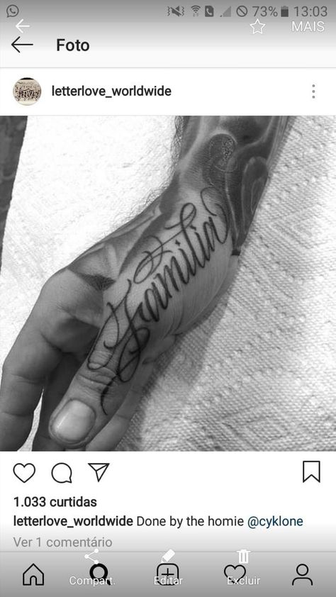 Lettering Hand Tattoo, Hand Tattoos Pictures, Name Tattoo On Hand, Aztec Tattoos Sleeve, Herren Hand Tattoos, Tattoo Font For Men, Girl Shoulder Tattoos, Skull Hand Tattoo, Tattoo Lettering Design