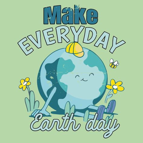 Make Everyday Earth Day - Smile Edition on Threadless Earth Hour Poster Design, Earth Hour Poster, T Shirt Template, Earth Hour, Save Our Earth, World Environment Day, Environment Day, Happy Earth, Illustrator Artist