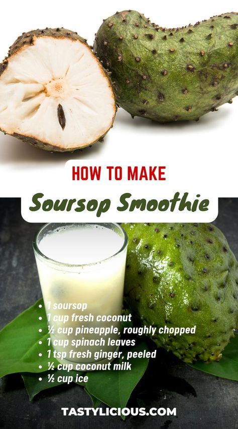 Soursop Juice & Smoothie Recipe | healthy soursop smoothie | soursop smoothie for weight loss | juicing recipes for weight loss | juice recipes | healthy juicer recipes | juicer recipes beginners | green juice recipes for weight loss Soursop Drink Recipe, Sour Sap Benefits, Soursop Fruit Benefits, Soursop Smoothie Recipes, Soursop Leaves Benefits, Soursop Tea Benefits, Alkaline Juice Recipes, Soursop Recipes, Soursop Smoothie