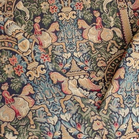 2 5/8 yds Outstanding Rare Medieval Renaissance Gothic Tapestry Upholstery Fabric Tapestry Upholstery Fabric, Tapastry Fabric, Victorian Fabric Patterns, Cedar Vinyl Siding, Gothic Tapestry, Tapestry Wallpaper, Victorian Fabric, Reproduction Fabric, Victorian Interior