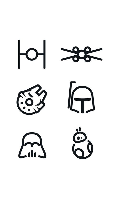 Mandolorians Tattoo Simple, Bd1 Droid Tattoo, Star Wars Planets Tattoo, Mini Star Wars Tattoos, Star Wars Art Simple, Star Wars Graphics, Star Wars Line Drawing, Minimalistic Star Wars Tattoo, Star Wars Line Art Tattoo