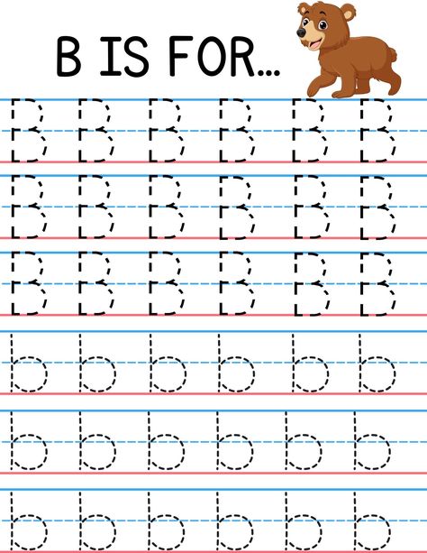 The resource contains activities around an introduction to the Letter B for a preschool or kindergarten class. It is also a great homeschooling resource. Contained within are: A letter tracing sheet Activities for 5 days and the needed products Introduction to Letter B (Show and Tell; "B" song; "B" craft) B is for Bear (Activities to supplement Brown Bear, Brown Bear, What Do You See? including a bingo game and images for story sequencing) B is for Butterfly (Activities to supplement The Hungry Letter B Practice Preschool, Bubba Bear Craft Zoophonics, B For Bear Preschool, Teaching The Letter B To Preschool, Teaching Letter B Preschool, Letter B Activities For Preschool, Letter B Practice, Butterfly Life Cycle Craft, Letter B Activities