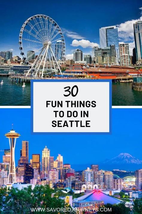 Seattle, Washington, is a fun and wonderful city to visit. See these 30 fun things to do in Seattle to add to your itinerary | Things to do in Seattle | Seattle Activities | Seattle Attractions | what to do in Seattle #seattle #travel Seattle Attractions, Seattle Activities, Washington Things To Do, Vancouver Vacation, Boil Recipes, Seattle Travel Guide, Seattle Vacation, Things To Do In Seattle, Washington State Travel