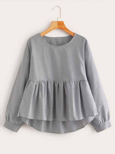 Stylish Short Dresses, Babydoll Blouse, Fashion Tops Blouse, Trendy Fashion Tops, Frocks For Girls, Fashionista Clothes, Stylish Dresses For Girls, Frock Design, Fashion Attire