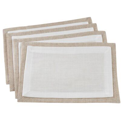 Highland Dunes Achieve depth and dimension with this beautiful double layer Frye 19" Placemat. Crafted in neutral tones, these placemats can be dressed up or down depending on the occasion. Color: Ivory | Highland Dunes Frye 19" Linen Placemat, Polyester/Linen in Ivory, Size 13" L x 19" W | Wayfair Urban Farmhouse Kitchen, Linen Layers, Creative Organization, Bright Patterns, Layer Design, Simple Colors, Linen Placemats, Placemat Sets, Neutral Tones