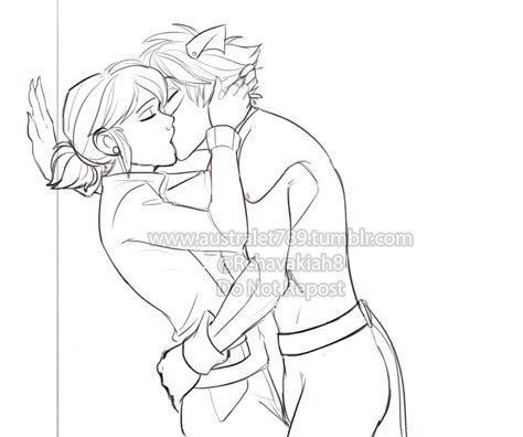 Miraculous Kiss, Miraculous Fan Art, Ladybug Kiss, Adrien And Marinette, Mlb Comics, Miraculous Ladybug Kiss, Cat Noir And Ladybug, Miraculous Ships, Miraculous Fanart