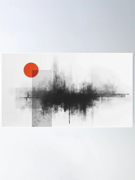 " Black and white abstract painting in minimalist style with bright red stain" Poster for Sale by VdovichenkoN | Redbubble Black And White Abstract Painting, White Abstract Painting, Red Stain, Black And White Abstract, Minimalist Style, Aesthetic Photography, Bright Red, Minimalist Fashion, Sale Poster