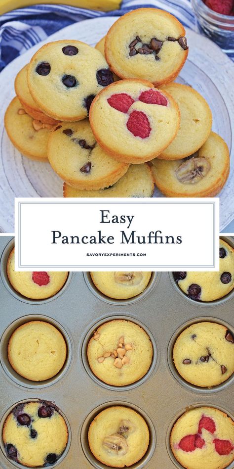 Easy Pancake Recipe, Easy Homemade Pancakes, Easy Pancake, Homemade Pancake Recipe, Pancake Muffins, Pancake Recipe Easy, Homemade Pancakes, Pancakes Easy, Breakfast On The Go