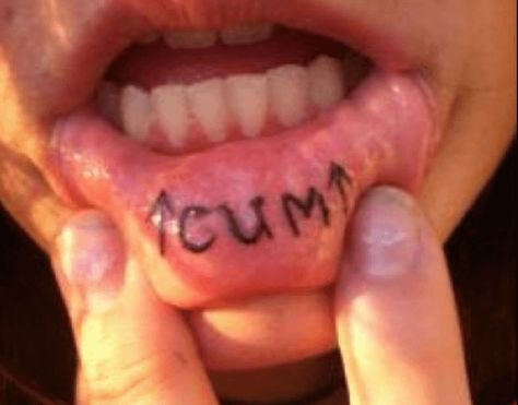 Calf & Thighs Lip Blush Tattoos Mouth Tattoo, Funny Lips, Kiss Tattoos, Cute Little Tattoos, Weird Tattoos, Stylist Tattoos, Calf Tattoo, Lip Tattoos, Book Tattoo