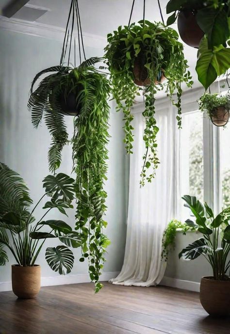 21 Inspiring Boho Living Room Ideas Home Plants Aesthetic, Plants Low Light, Home Plant Decor, Urban Jungle Interior, Water Plants Indoor, Free Spirit Aesthetic, Low Light House Plants, Indoor Plants Low Light, Boho Living Room Ideas