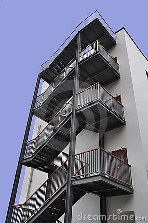 Emergency exit stairs Emergency Stairs Design, Emergency Exit Stairs, Stairs Covering, Industrial Stairs, Ladder Stairs, Staircase Outdoor, Steel Architecture, Iron Staircase, Harmony House