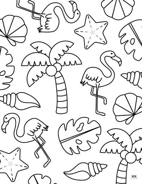 Choose from 100 unique summer coloring pages for endless coloring fun for those lazy hazy summer days. 100% FREE. Print from home! Coloring Sheets For Adults Aesthetic, Luau Coloring Pages, Hawaii Coloring Pages Free Printable, Cute Summer Coloring Pages, Summer Coloring Pages For Kids, American Flag Coloring Page, Summer Coloring Sheets, Colouring Sheets For Adults, Beach Coloring Pages