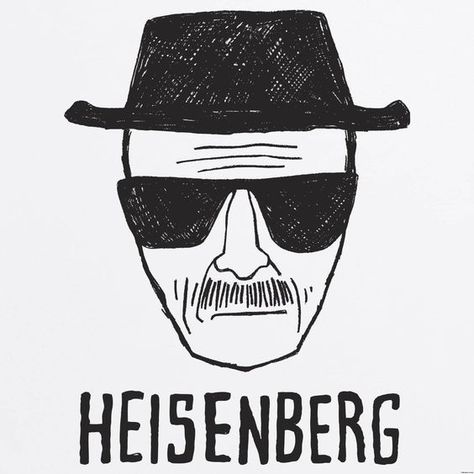 Heisenberg Breaking Bad Drawing, Heisenberg Drawing, Walter White Drawing, Breaking Bad Tattoo, Breaking Bad Heisenberg, Breaking Bad Poster, Breaking Bad Art, Bad Logos, Breaking Bad Jesse