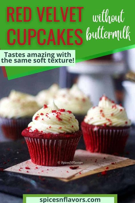 This red velvet cupcakes recipe is an easy recipe for making the best cupcakes from scratch. Here’s the secret recipe of making a perfect delicious and no fail version of eggless red velvet cupcakes; you will never believe that it comes out so soft, moist and yummy without using any eggs. Cupcakes Without Eggs, Best Birthday Cupcakes, Cupcakes For School, School Desserts, Eggless Cupcakes, Red Velvet Cupcakes Recipe, Eggless Desserts, Cupcakes With Cream Cheese Frosting, Eggless Recipes