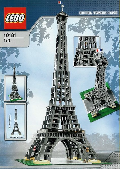 10181-1: Eiffel Tower | Brickset: LEGO set guide and database Lego Eiffel Tower, Big Lego Sets, Best Lego Sets, Big Lego, Lego City Sets, Lego Sculptures, Lego Worlds, Lego Architecture, Building Instructions