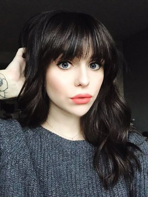 My Hair Inspiration #2 | Chelsea Loves | Bloglovin’ Winter Make Up, Pixie Hair, Hair With Bangs, Ombré Hair, Winter Hair Color, Trendy Hair, Hair Color Dark, Wedding Idea, Winter Hairstyles