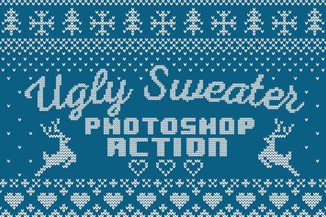 Christmas sweater Photoshop action. Fonts Christmas, Effect Photoshop, Photoshop Styles, Mockup Photoshop, Christmas Fonts, Photoshop Action, 3d Christmas, Creative Sketches, Design Typography