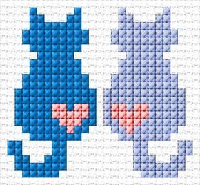 Cat Cross Stitches, Tiny Cross Stitch, Cat Cross Stitch Pattern, Small Cross Stitch, Pola Kristik, Cross Stitch Bookmarks, Mini Cross Stitch, Pola Sulam, Cat Cross Stitch