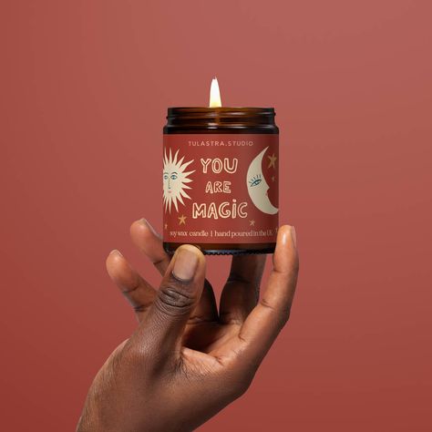 You Are Magic: this delightfully illustrated scented sun and moon candle, in your choice of scent, is the perfect gift for her! A luxurious handmade candle, just what they need for a quiet moment when life is busy! With its 'You Are Magic' sentiment and celestial sun and moon design, this beautiful candle will make a perfect gift for a best friend, sister, daughter or granddaughter, or a smile-raising little gift for a colleague.The perfect every day ritual, set the scene by lighting your choice Celestial Candle, Sun And Moon Design, Celestial Sun And Moon, Gift For A Best Friend, Moon Candle, Celestial Sun, Beautiful Candle, Handmade Candle, Garden Candles